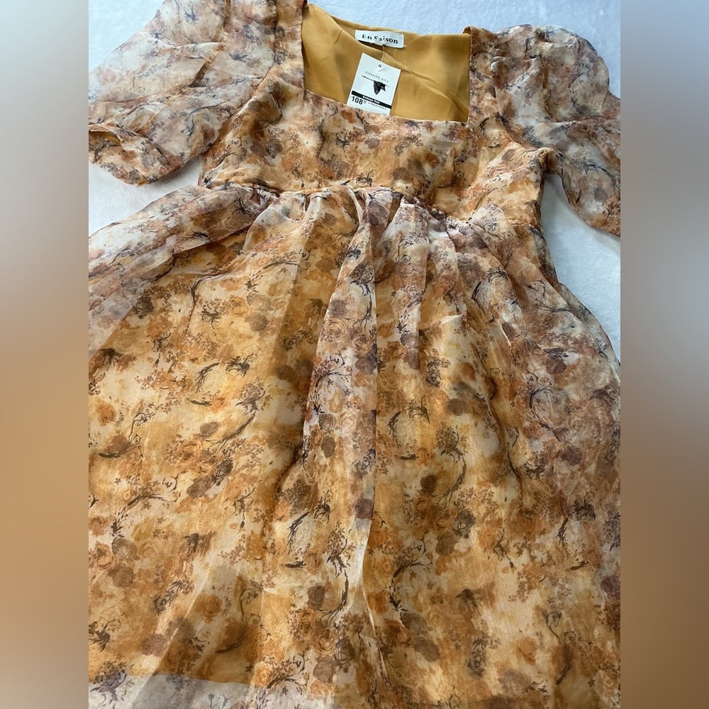 En Saison Orange Multicolored Mini Dress - Picture 12 of 16